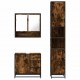 Sonata Set mobilier de baie, 3 piese, stejar fumuriu, lemn prelucrat