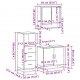 Sonata Set mobilier de baie, 3 piese, stejar fumuriu, lemn prelucrat