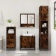 Sonata Set mobilier de baie, 3 piese, stejar fumuriu, lemn prelucrat