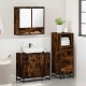 Sonata Set mobilier de baie, 3 piese, stejar fumuriu, lemn prelucrat