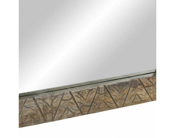 Sonata H Огледало за баня 50x2,5x70 cm Масивно дърво Манго