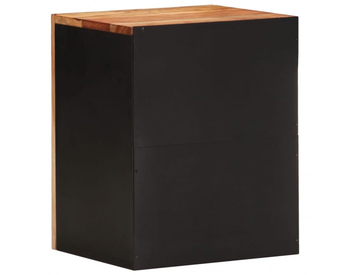Sonata H Стенен шкаф за баня 38x33x48 см масивно акациево дърво