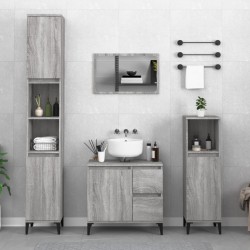 Sonata H Комплект шкафове за баня от 3 части инженерно дърво Сив сонома - Seturi