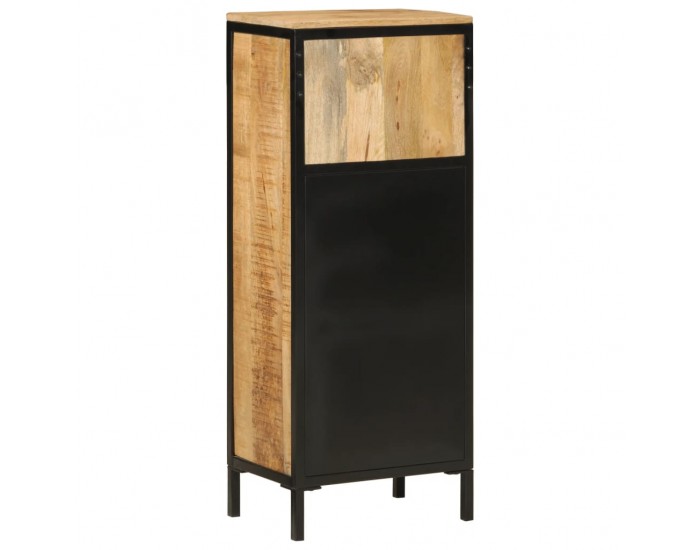 Sonata H Шкаф за баня 40x27x90 см мангово дърво масив и желязо