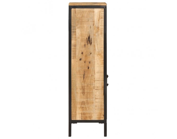 Sonata H Шкаф за баня 40x27x90 см мангово дърво масив и желязо