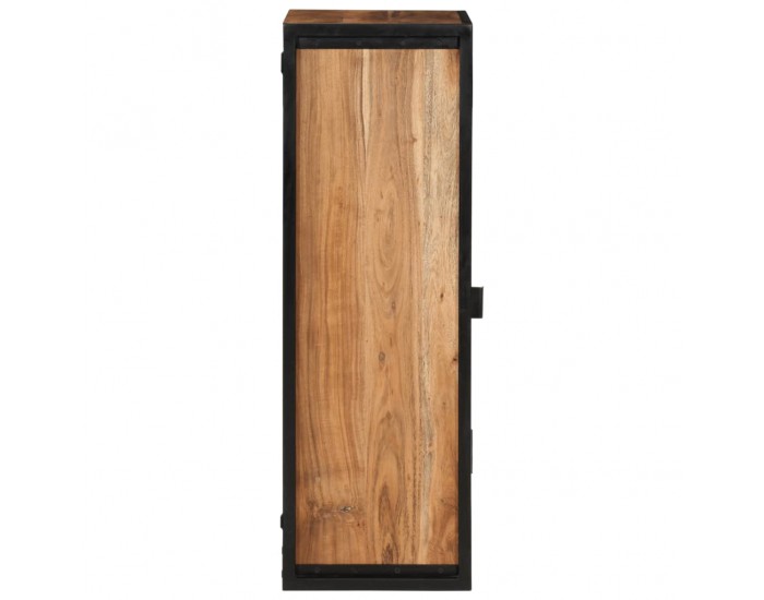Sonata H Стенен шкаф за баня 40x30x90 см масивно акациево дърво и желязо