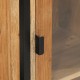 Sonata H Стенен шкаф за баня 40x30x90 см масивно акациево дърво и желязо