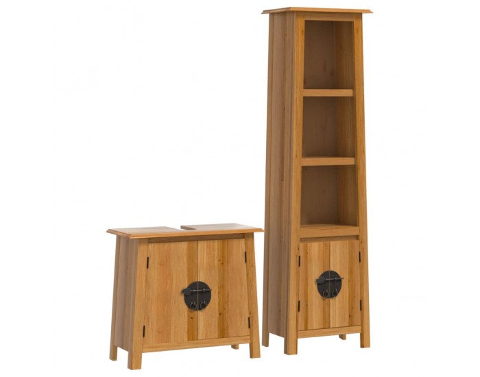 Sonata Set mobilier de baie, 2 piese, lemn masiv de pin
