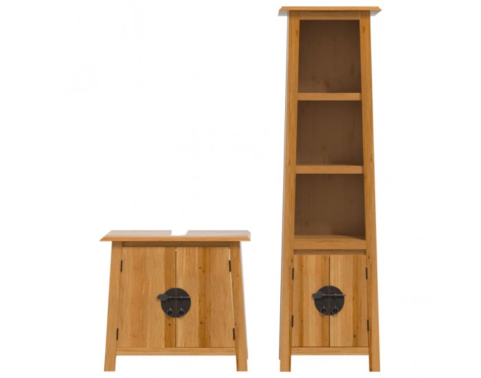Sonata Set mobilier de baie, 2 piese, lemn masiv de pin