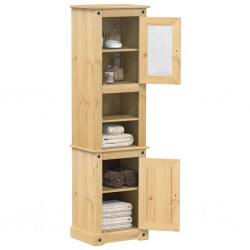 Sonata H Шкаф за баня Corona 50x40x185 см бор масив - Seturi