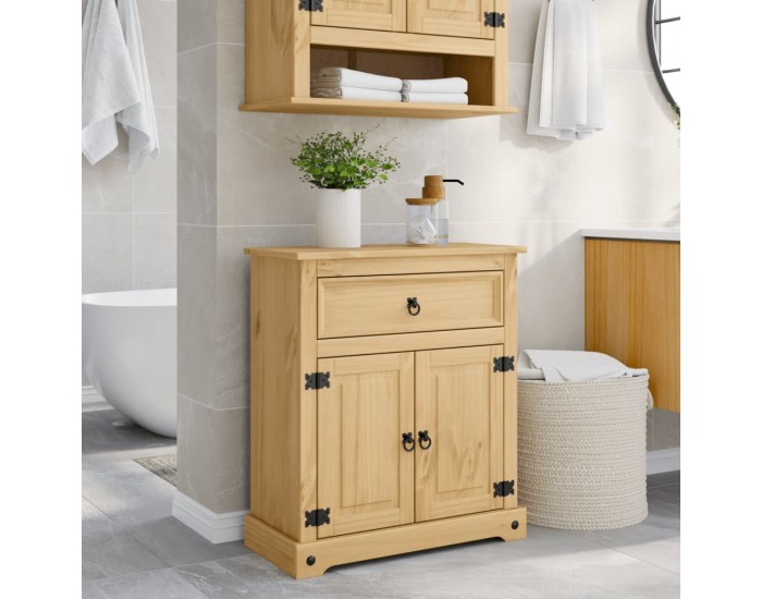 Sonata H Шкаф за баня Corona 70x33x80 см бор масив