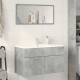 Sonata H Шкаф за мивка за баня бетонно сив 90x38,5x46 см инженерно дърво