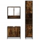 Sonata Set mobilier de baie, 3 piese, stejar fumuriu, lemn prelucrat