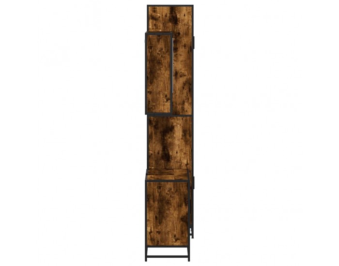 Sonata Set mobilier de baie, 3 piese, stejar fumuriu, lemn prelucrat