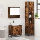 Sonata Set mobilier de baie, 3 piese, stejar fumuriu, lemn prelucrat