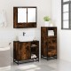 Sonata Set mobilier de baie, 3 piese, stejar fumuriu, lemn prelucrat