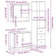 Sonata H Комплект мебели за баня от 3 части, кафяв дъб, инженерно дърво