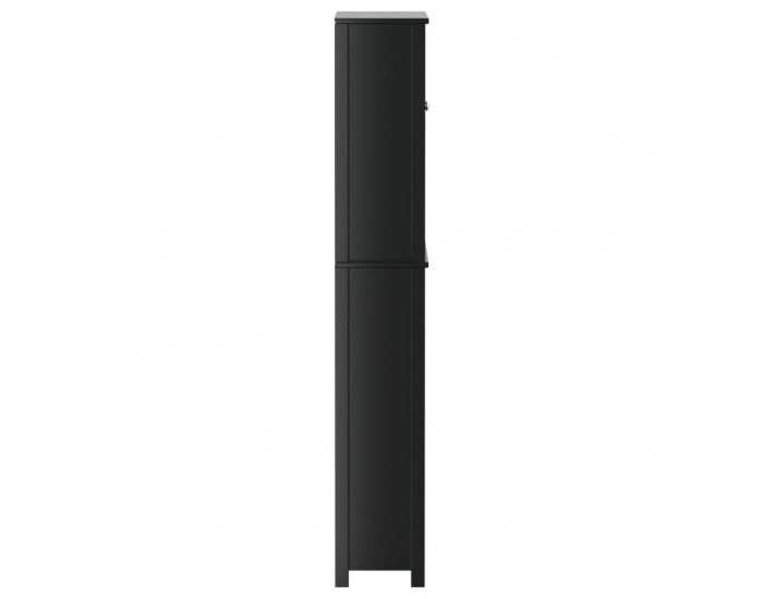 Sonata H Шкаф за пералня BERG черен 76x27x164,5 см масивно дърво