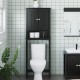 Sonata H Шкаф над тоалетна чиния BERG черен 60x27x164,5 см масивно дърво