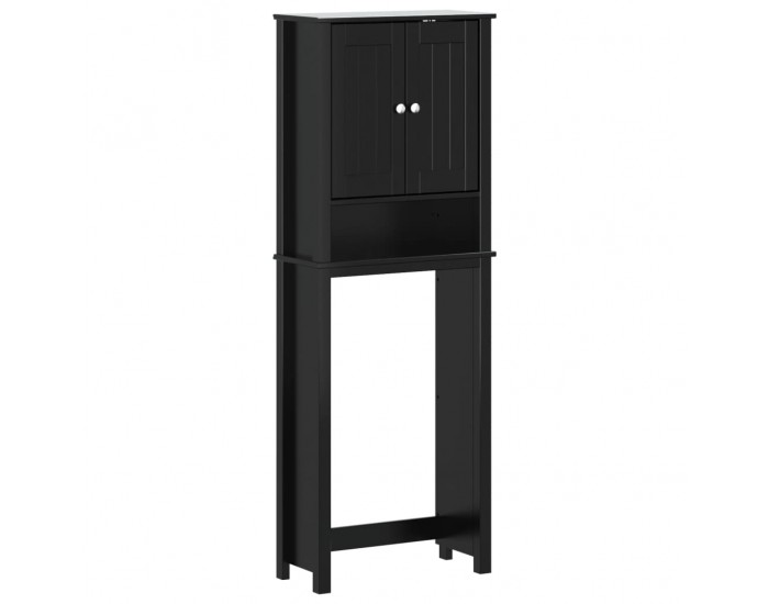 Sonata H Шкаф над тоалетна чиния BERG черен 60x27x164,5 см масивно дърво