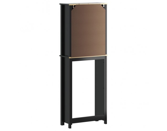 Sonata H Шкаф над тоалетна чиния BERG черен 60x27x164,5 см масивно дърво