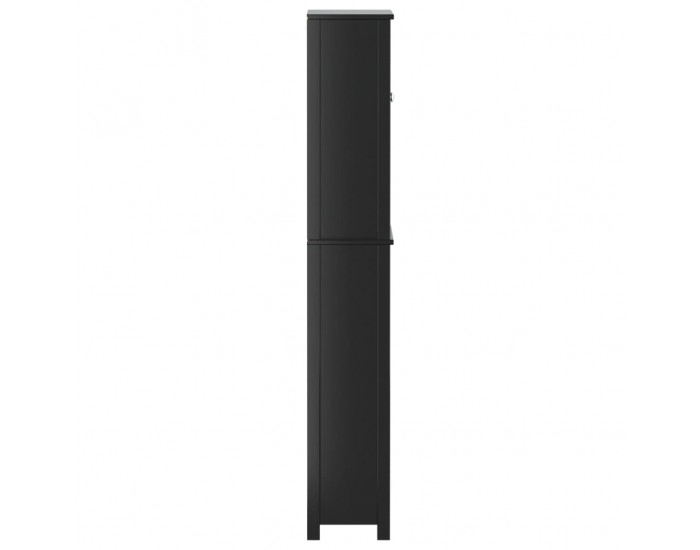 Sonata H Шкаф над тоалетна чиния BERG черен 60x27x164,5 см масивно дърво