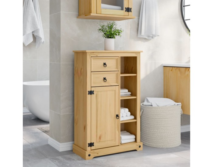 Sonata H Шкаф за баня Corona 70x33x110 см бор масив