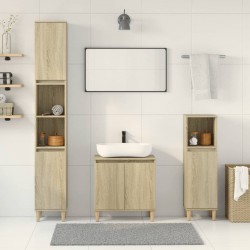 Sonata H Комплект шкафове за баня от 3 части дъб сонома инженерно дърво - Seturi