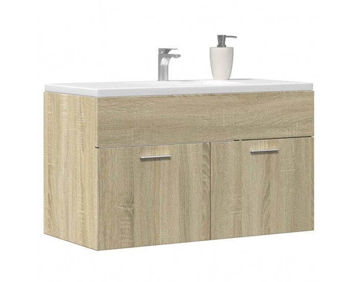 Sonata H Шкаф за мивка за баня дъб сонома 90x38,5x46 см инженерно дърво