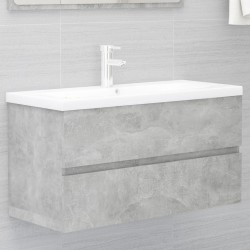 Sonata H Долен шкаф за мивка, бетонно сив, 90x38,5x45см, инженерно дърво - Seturi