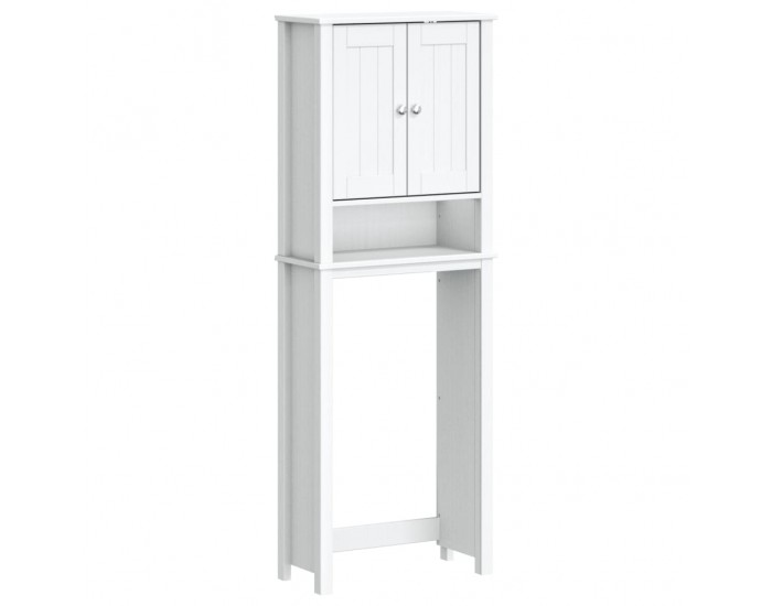Sonata H Шкаф над тоалетната чиния BERG бял 60x27x164,5 см масивно дърво