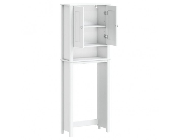 Sonata H Шкаф над тоалетната чиния BERG бял 60x27x164,5 см масивно дърво