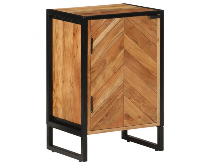 Sonata H Шкаф за баня 40x30x60 см масивно акациево дърво и желязо