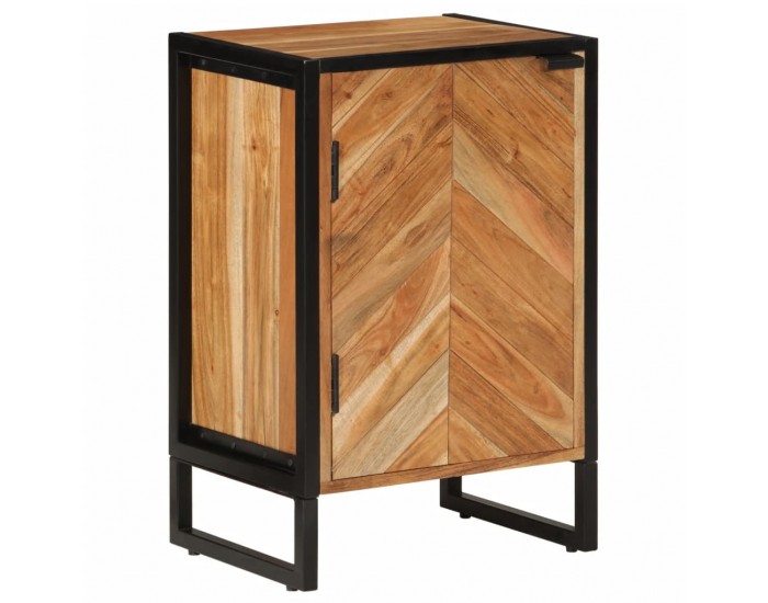 Sonata H Шкаф за баня 40x30x60 см масивно акациево дърво и желязо