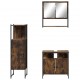 Sonata Set mobilier de baie, 3 piese, stejar fumuriu, lemn prelucrat