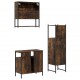 Sonata Set mobilier de baie, 3 piese, stejar fumuriu, lemn prelucrat