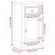 Sonata H Шкаф за баня Corona 45x33x80 см бор масив