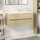 Sonata H Шкаф за мивка за баня дъб сонома 100x38,5x45 см инженерно дърво