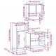 Sonata H Комплект мебели за баня от 3 части, кафяв дъб, инженерно дърво