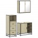 Sonata H Комплект шкафове за баня от 3 части дъб сонома инженерно дърво