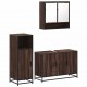 Sonata H Комплект мебели за баня от 3 части, кафяв дъб, инженерно дърво