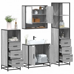 Sonata H Комплект мебели за баня от 4 части сив сонома инженерно дърво - Seturi
