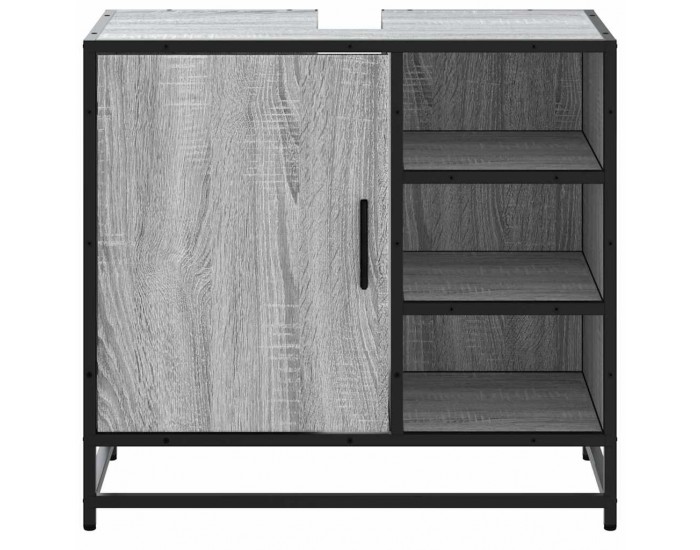 Sonata H Шкаф за мивка в банята Grey Sonoma Инженерна дървесина