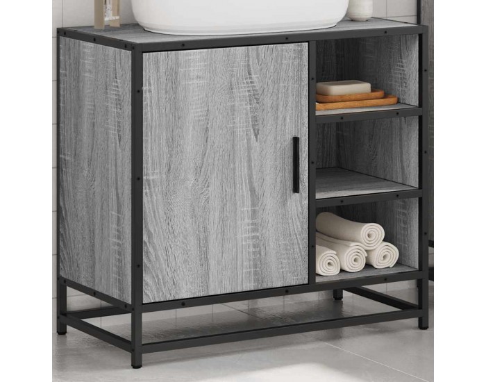 Sonata H Шкаф за мивка в банята Grey Sonoma Инженерна дървесина