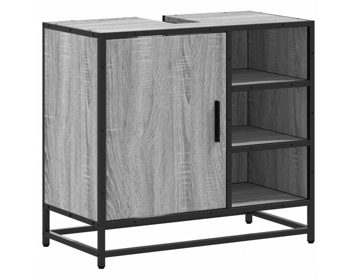 Sonata H Шкаф за мивка в банята Grey Sonoma Инженерна дървесина