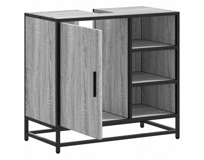 Sonata H Шкаф за мивка в банята Grey Sonoma Инженерна дървесина