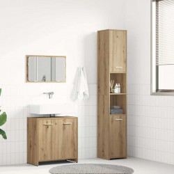 Sonata H Комплект мебели за баня от 3 части Дъб артизан инженерно дърво - Seturi