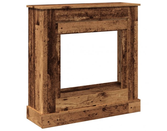 Sonata H Облицовка за камина, старо дърво, 90x30x90 см, инженерно дърво