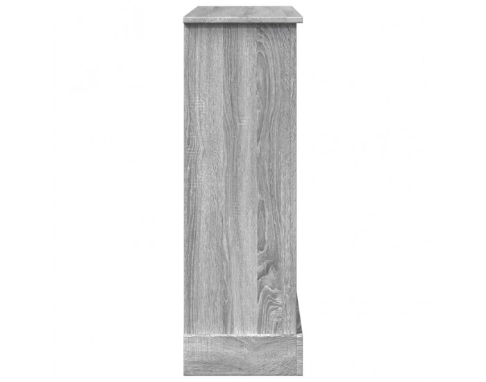 Sonata H Облицовка за камина, сив сонома, 90x30x90 см, инженерно дърво