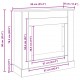 Sonata H Камина Surround Черен дъб 90x30x90 cm Инженерна дървесина